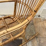 Joli rocking chair en rotin