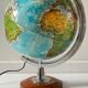Luminous globe and reliefs made in Italy vintage