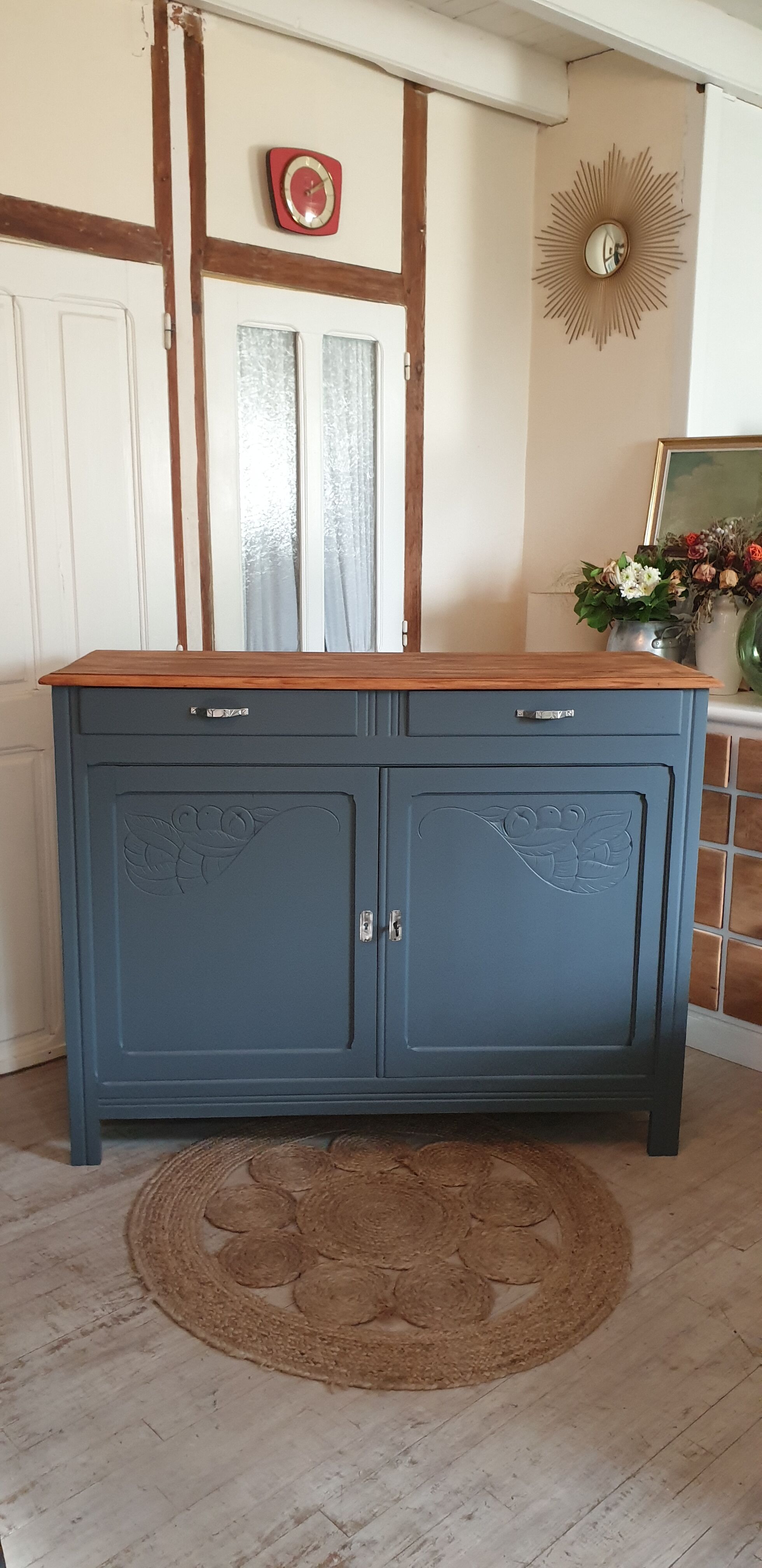 Grey art deco buffet