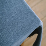 Salt blue washed linen tablecloth