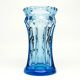 Art Deco vase, blue crystal, designed by K. Palda, Czechoslovakia, 1930s
