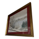 Old winter landscape painting