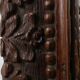 Large Antique French Carved Oak Mirror, Late 19th Century