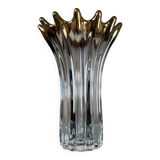 Large crystal and gold vase from the 60s
