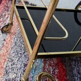 Brass and glass dessert, 60s