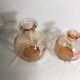 Pair Old Carafe ART DE CO Glass Rose Art of Vintage Table
