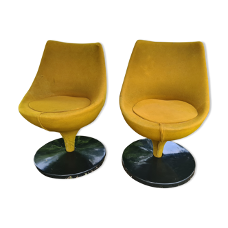 Pair of Polaris armchairs by Pierre Guariche