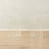 Table basse en verre acrylique