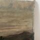 Castelet du pays Cathare, huile sur toile ancienne