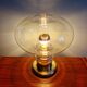 Space Age table lamp in brass and clear glass, 1960-70.
