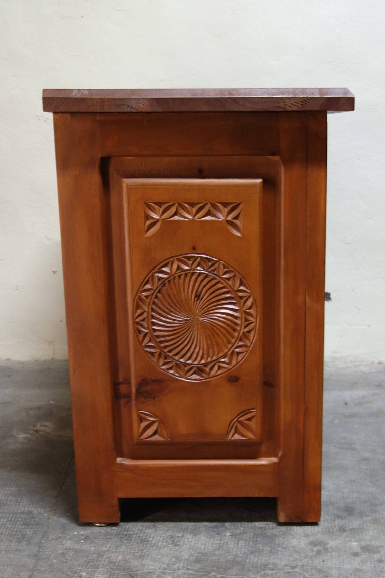 Carved wooden jam maker popular craft Hautes Alpes