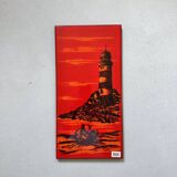 Mid-century wall art, Fat Lava wall plate by Bay Keramik