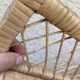 Vintage rattan corner shelf