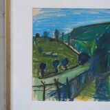Max Gregor Carlsson,  Modern Swedish Painting, 1950s, Pastel, Framed