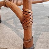 Rattan Magazine Rack, Bamboo, France 1975