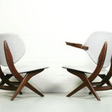 Set of 2 Louis van Teeffelen for Webe easy chairs "pelican",   1960s