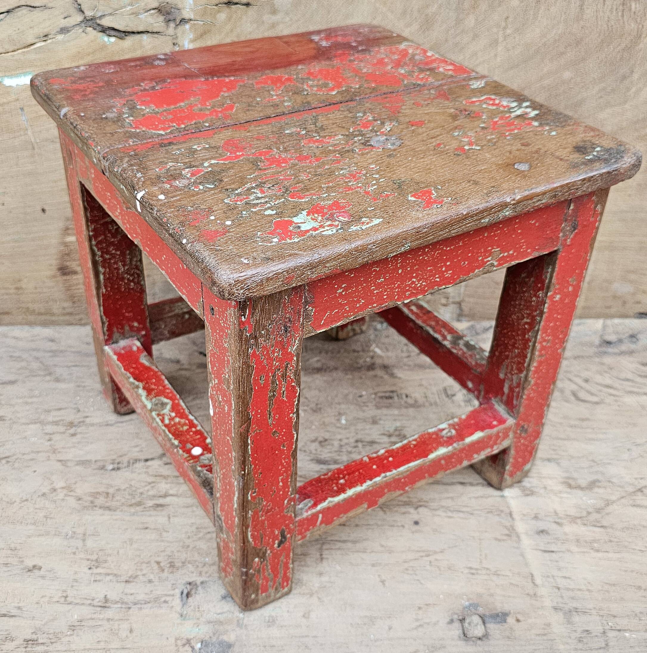 Old Burmese teak tea table