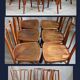 Lot 6 chairs bistro in wood, 30s
