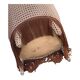 Vintage chocolate velvet toad armchair