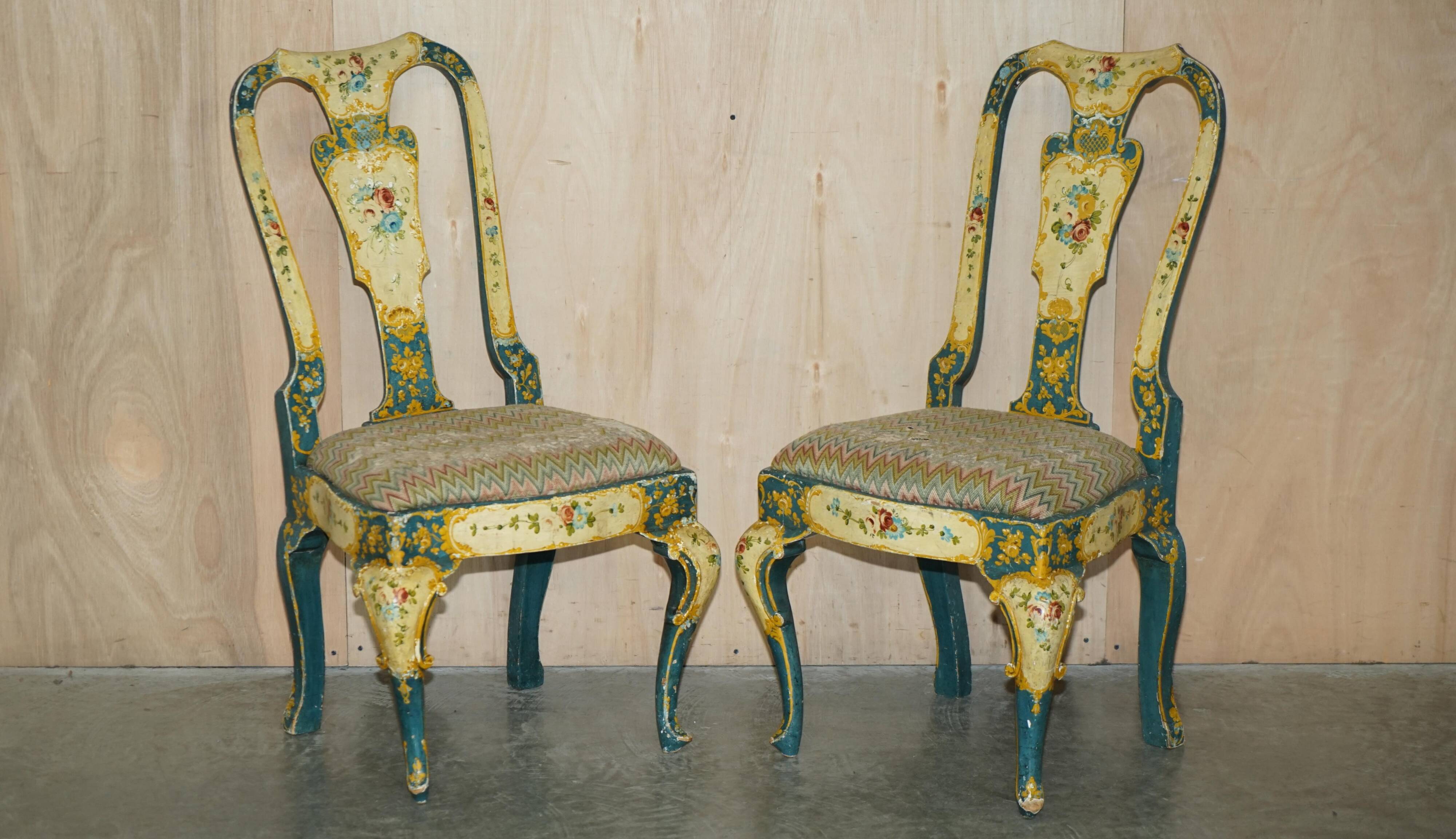 Pair of antique Regency chairs and matching table.