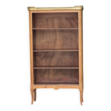 Adorable bibus library in blonde mahogany. With its marble.