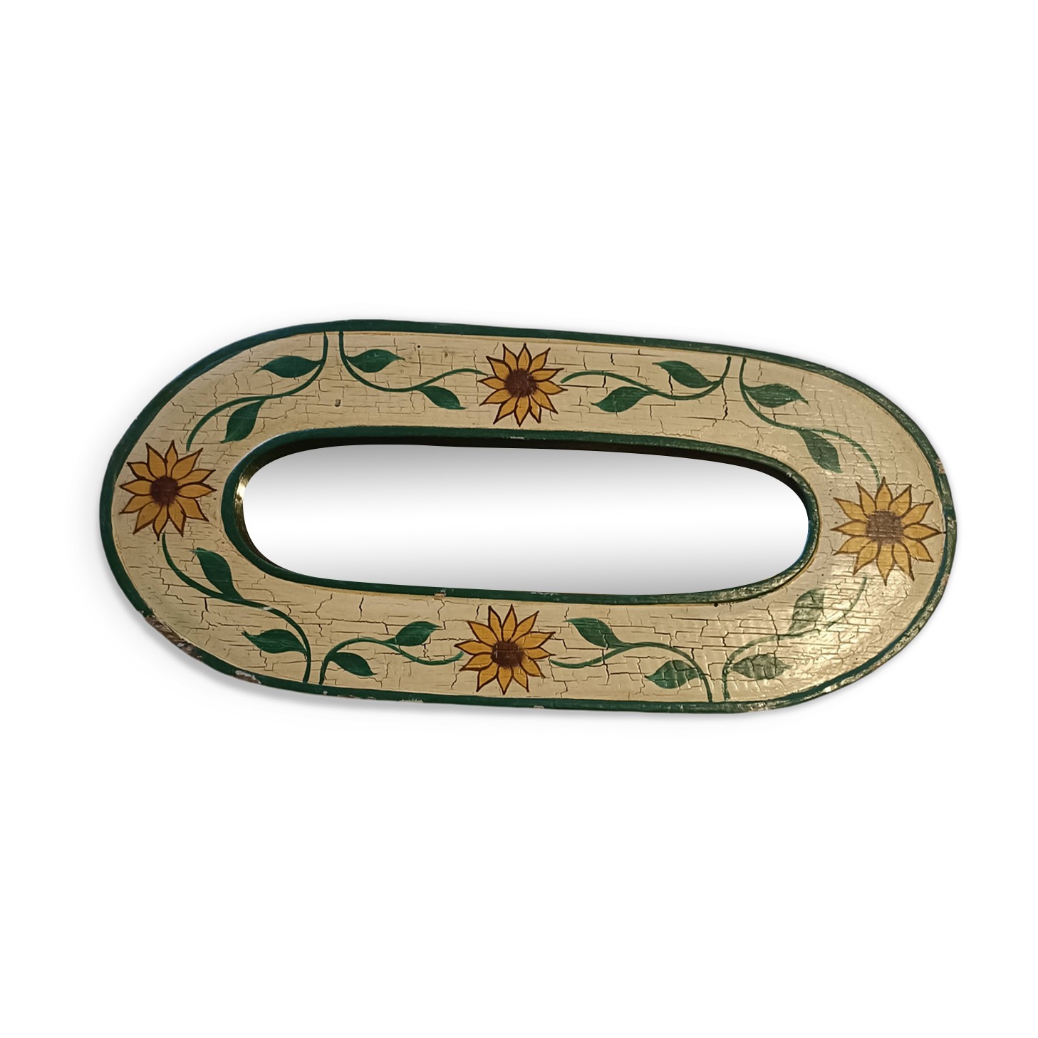 Painted wooden mirror