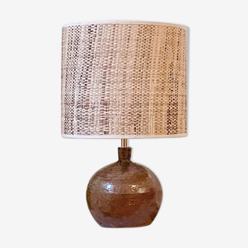 Sandstone and rabane lamp