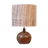 Sandstone and rabane lamp