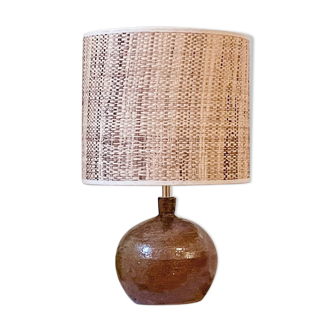 Sandstone and rabane lamp