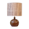 Sandstone and rabane lamp