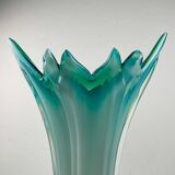 Vintage Murano Vase Grand Blue-Green, Italy, 1970s