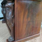 19th century rosewood desk and marquetry decorations