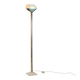 Vintage aluminium and glass floor lamp, Italian design, 1980s.