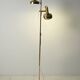 Scandinavian brass floor lamp with two adjustable light point