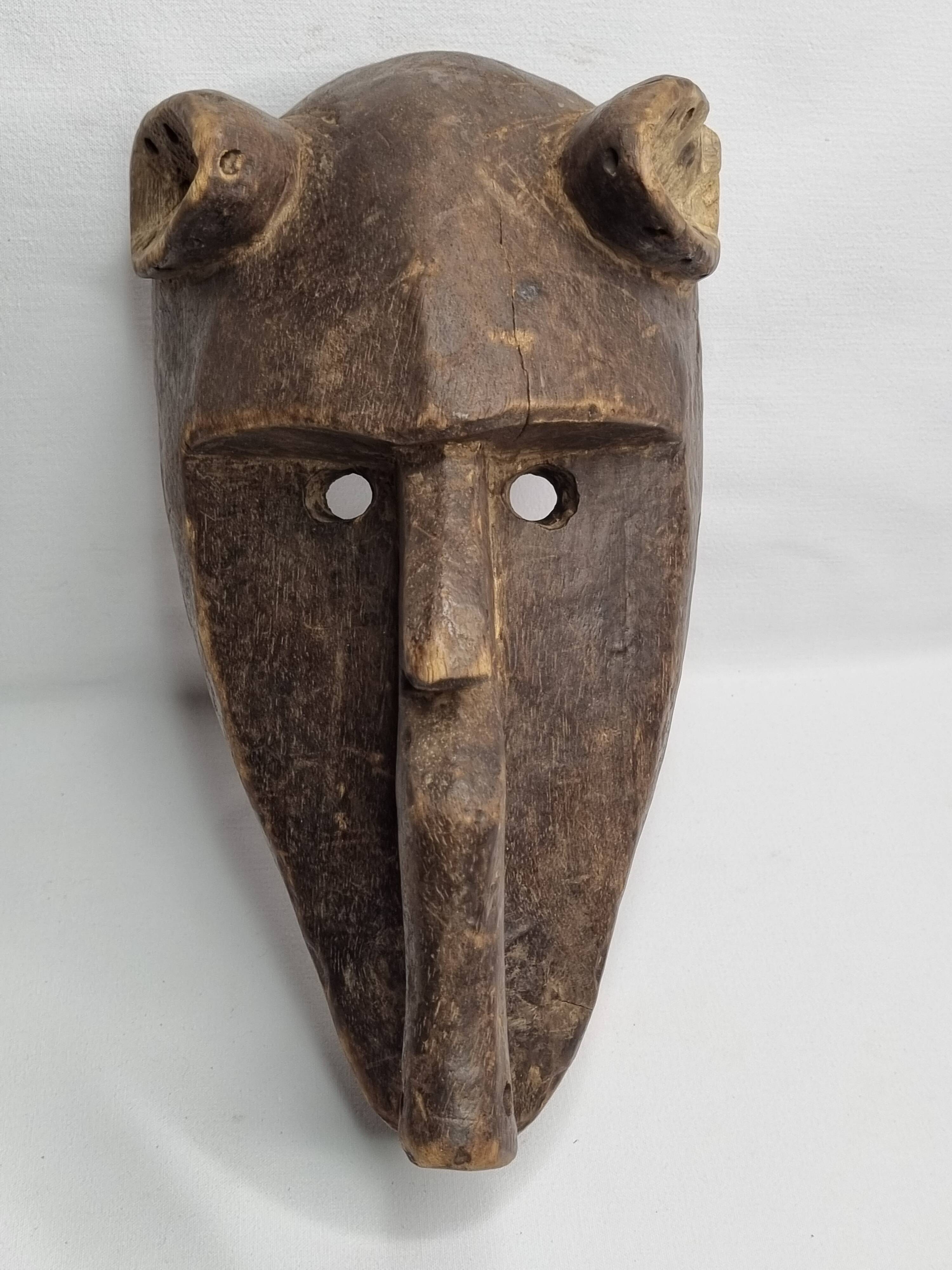 Hyena Suruku mask from Korè, Mali Bamana – Carved wood, 33 cm