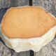 Vintage Brutalist Design Onyx Stone Ashtray Ochre Beige Shade