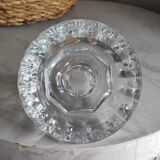 Molded glass candle holder