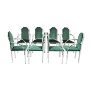 Set of eight vintage dining chairs by BelgoChrom, 1980s