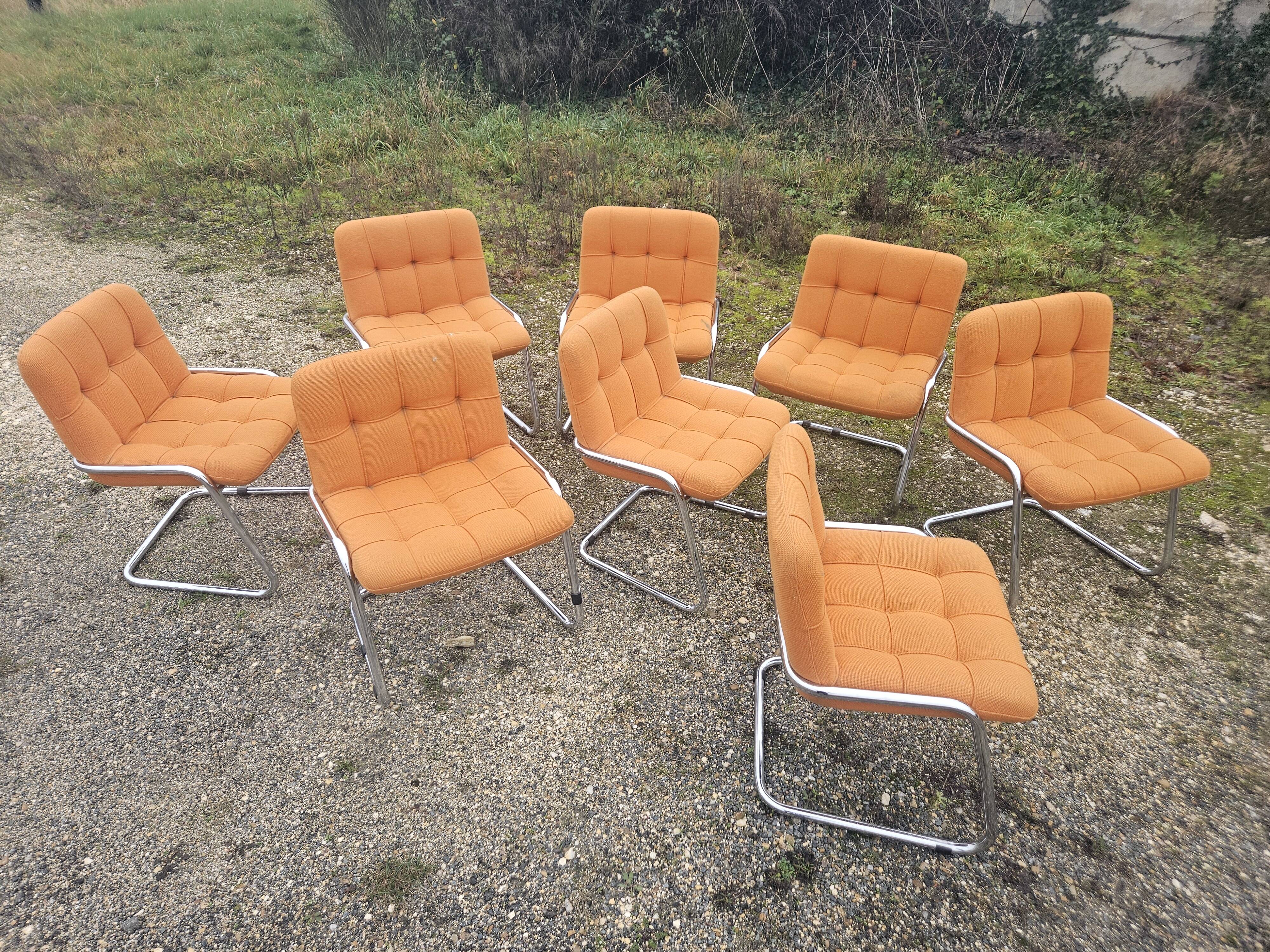 Yves Christin - Set of 8 chairs model STORM