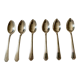 6 Mocha Silver Metal Spoons