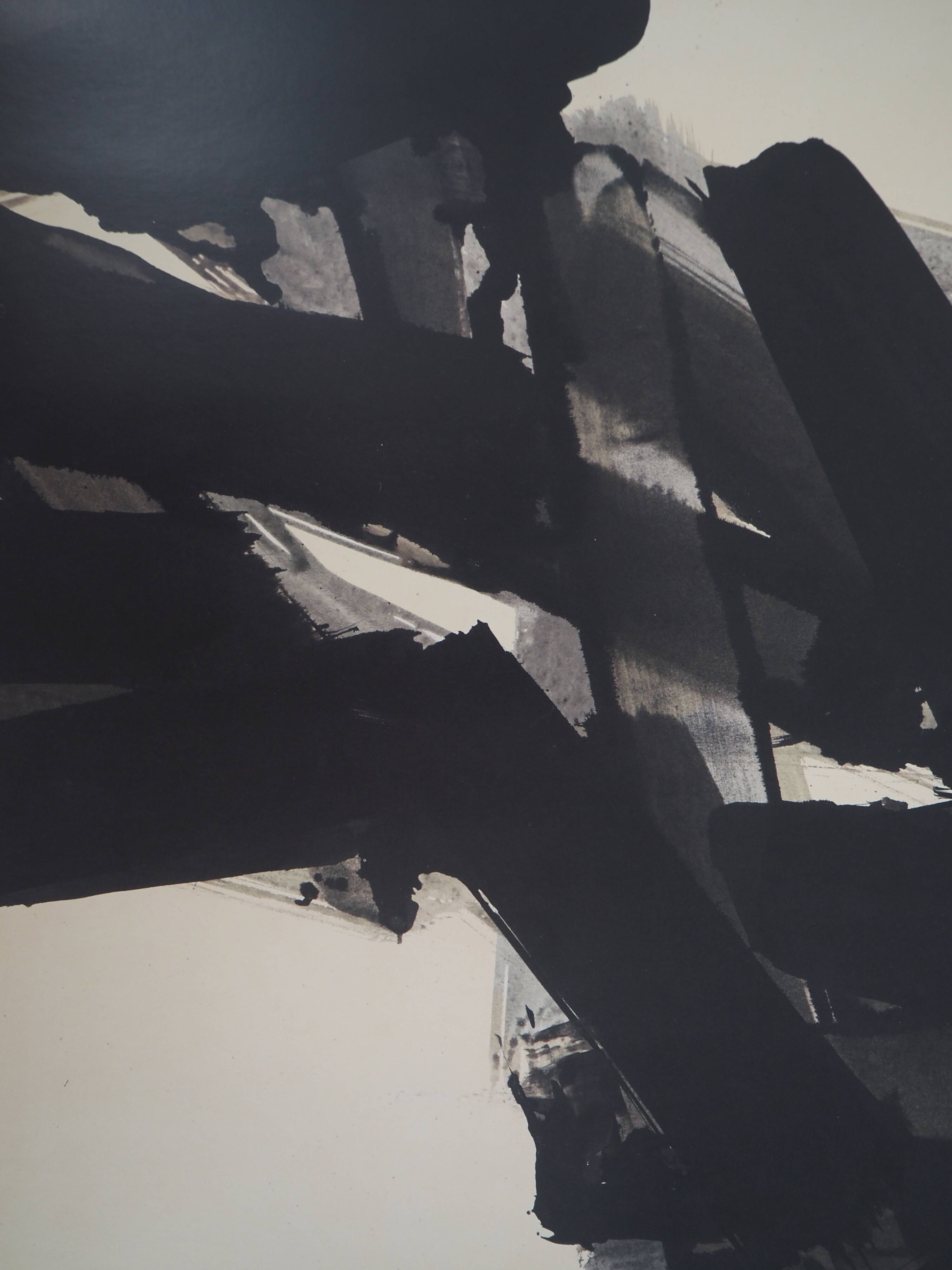 Original poster signed by Pierre SOULAGES: Ink 1961