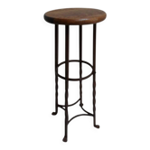 Table d'appoint ronde en métal industriel