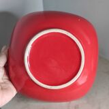 Red ceramic bowl