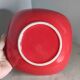 Red ceramic bowl