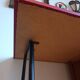 Bureau mid century skaï rouge