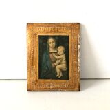 Italian icon in gilded wood