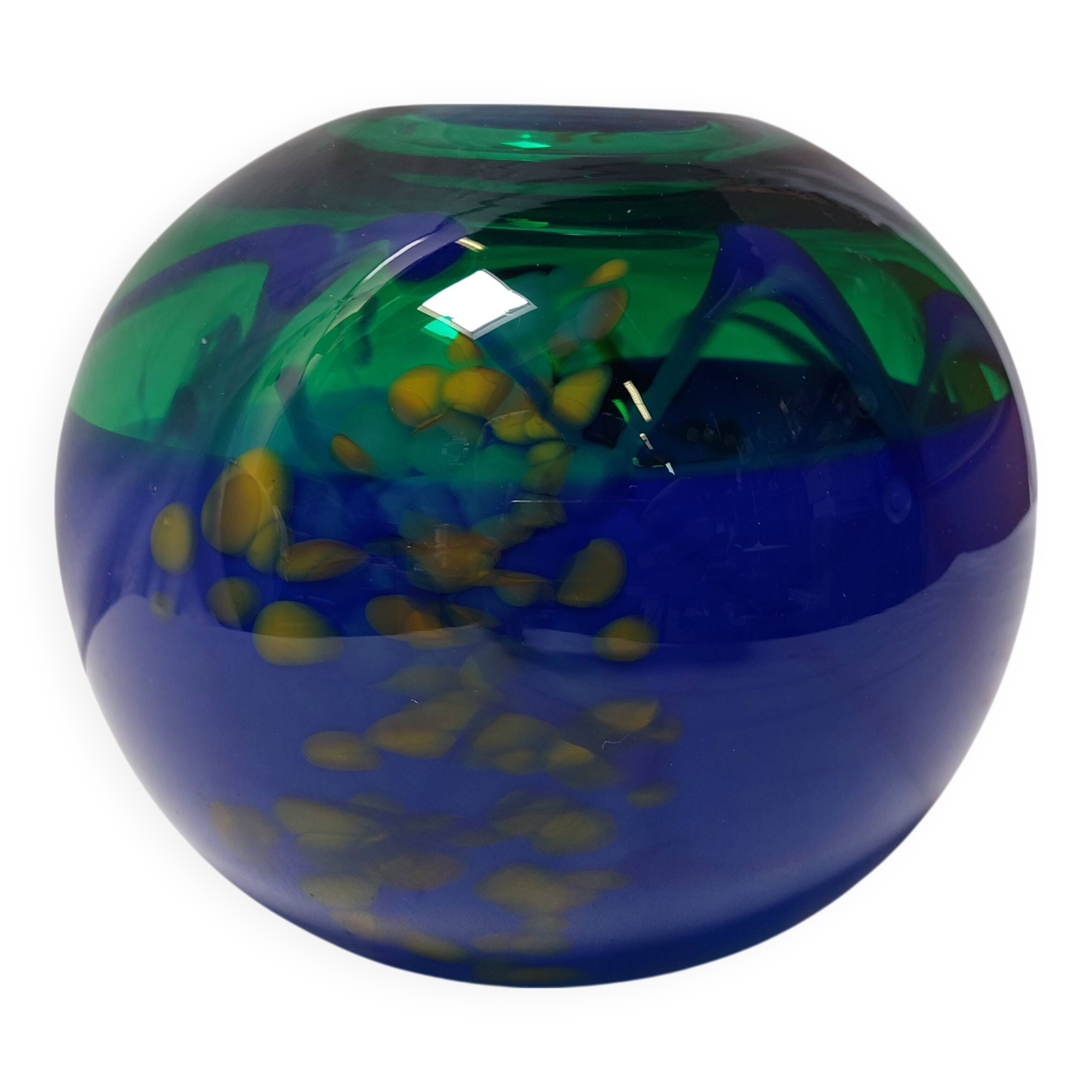 Ball vase art glassware workshop Beranek