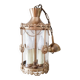 Brass and glass lantern pendant light, gold