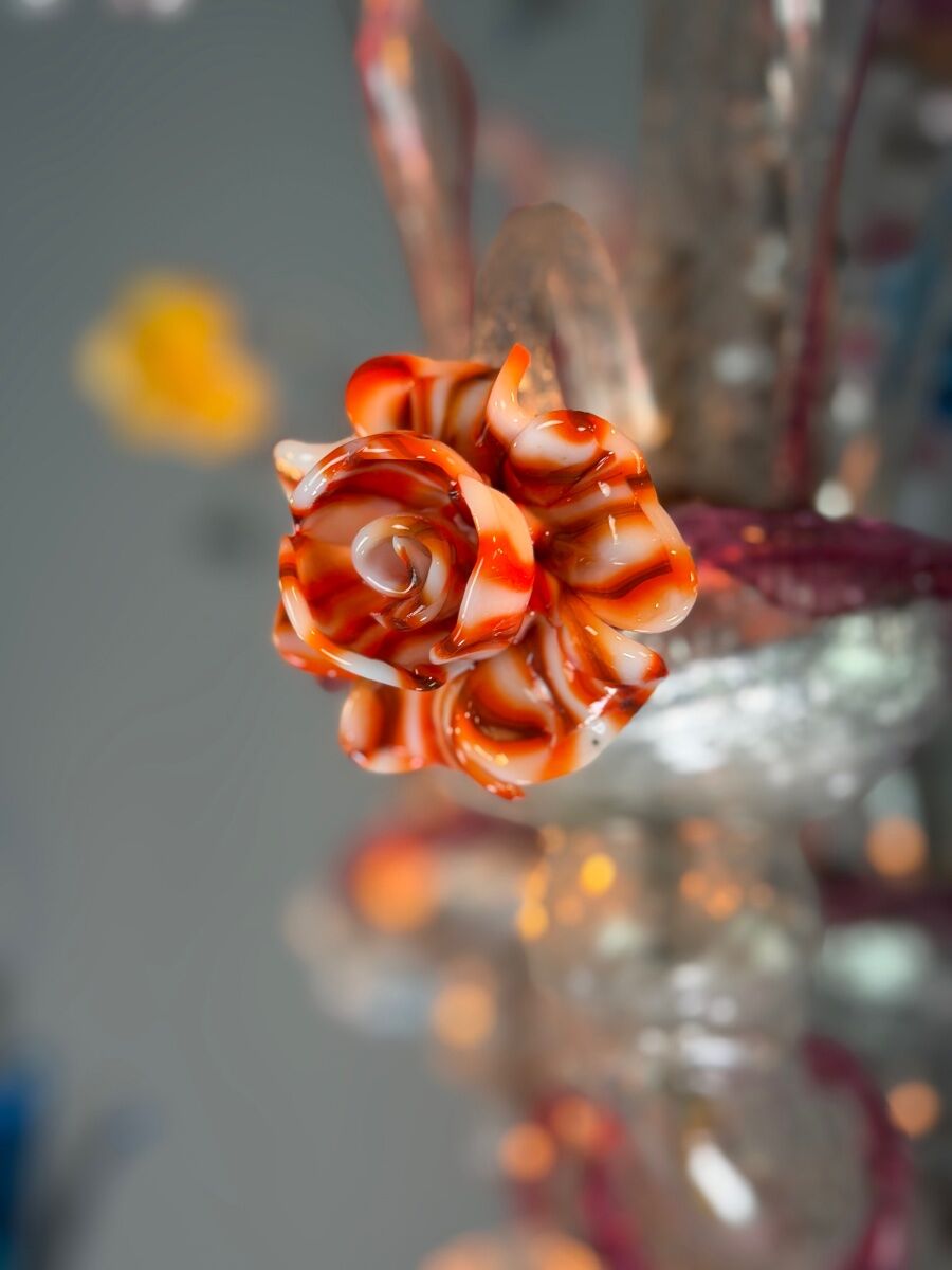 Venetian Rezzonico chandelier made of Murano glass circa 1900