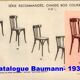 2 chaises bistrot Baumann N°188 en bois, vers 1930